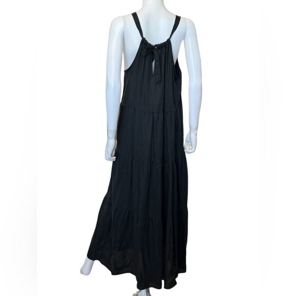 New ~ TREASURE & BOND ~ Tiered Halter Maxi Dress Size L 100% LYOCELL - Picture 4 of 8